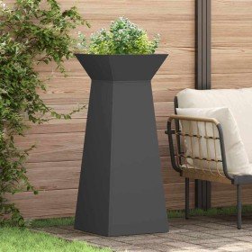 Maceta Pilar Negro 40 x 40 x 100 cm en Maceteros y jardineras | Comprar online en Foro24