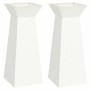 Maceta Pilar 2 pcs Blanco 40 x 40 x 100 cm Acero