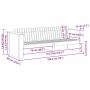 Sofá de jardín Blanco 185.5 x 60 x 62 cm Madera maciza de pino
