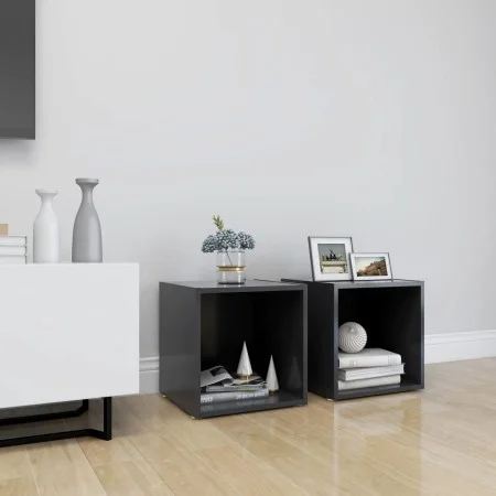 Muebles para TV 2 uds madera contrachapada gris 37x35x37 cm by vidaXL, TV Furniture - Ref: Foro24-805505, Price: 30,09 €, Dis...