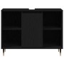 Gabinete de Baño con estante Roble negro 80 x 33 x 60 cm