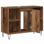Gabinete de Baño con estante Madera Vieja 80 x 33 x 60 cm en Tocadores de baño | Comprar online en Foro24