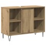 Gabinete de Baño con estante Roble artisan 80 x 33 x 60 cm