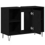 Gabinete de Baño con estante Roble negro 80 x 33 x 60 cm