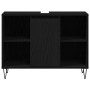 Gabinete de Baño con estante Roble negro 80 x 33 x 60 cm