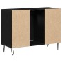 Gabinete de Baño con estante Roble negro 80 x 33 x 60 cm