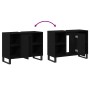 Gabinete de Baño con estante Roble negro 80 x 33 x 60 cm