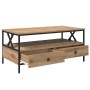 Mesa de Café with Drawer Roble artisan 100 x 51 x 45 cm