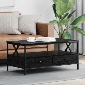 Mesa de Café Roble negro 100 x 51 x 45 cm Madera contrachapada en Mesas de centro | Comprar online en Foro24