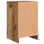 Armario de Noche LED con cajón Madera vieja 38 x 34 x 61 cm