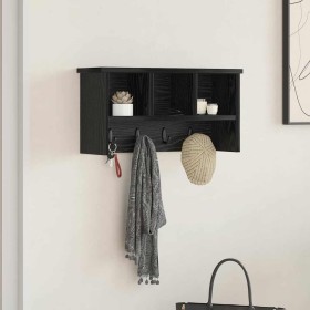 Perchero de pared con estante Roble negro 50 x 16 x 26 cm