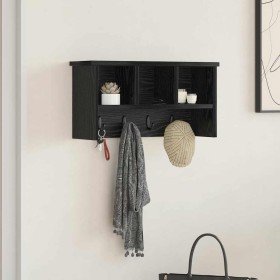 Perchero de pared con estante Roble negro 50 x 16 x 26 cm en Estantes y estanterías | Comprar online en Foro24