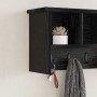 Perchero de pared con estante Roble negro 50 x 16 x 26 cm