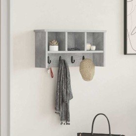 Perchero de pared con estante Gris hormigón 50 x 16 x 26 cm en Estantes y estanterías | Comprar online en Foro24