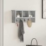 Perchero de pared con estante Gris hormigón 50 x 16 x 26 cm