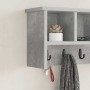 Perchero de pared con estante Gris hormigón 50 x 16 x 26 cm