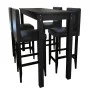 High kitchen table with 4 black bar chairs by vidaXL, Furniture sets for kitchens and dining rooms - Ref: Foro24-160725, Pric...