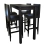 Hoher Küchentisch mit 4 schwarzen Barstühlen von vidaXL, Möbelsets für Küchen und Esszimmer - Ref: Foro24-160725, Preis: 535,...