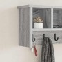 Perchero de pared con estante Gris sonoma 50 x 16 x 26 cm