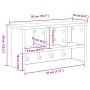 Perchero de pared con estante Roble artisan 50 x 16 x 26 cm