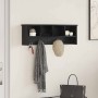 Perchero de pared con estante Roble negro 75 x 16 x 26 cm