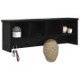 Perchero de pared con estante Roble negro 75 x 16 x 26 cm
