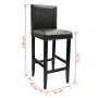Hoher Küchentisch mit 4 schwarzen Barstühlen von vidaXL, Möbelsets für Küchen und Esszimmer - Ref: Foro24-160725, Preis: 535,...