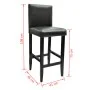 Mesa alta de cocina con 4 sillas de barra negras de vidaXL, muebles para cocinas y comedores - Ref: Foro24-160725, Precio: 52...