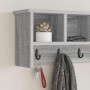 Perchero de pared con estante Gris sonoma 75 x 16 x 26 cm