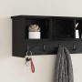Perchero de pared con estante Roble negro 100 x 16 x 26 cm