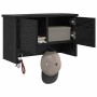Perchero de pared con estante Roble negro 50 x 20 x 30 cm