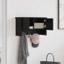 Perchero de pared con estante Roble negro 50 x 20 x 30 cm