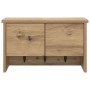 Perchero de pared con estante Roble artisan 50 x 20 x 30 cm