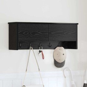 Perchero de pared con estante Roble negro 80 x 20 x 30 cm en Estantes y estanterías | Comprar online en Foro24