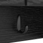 Perchero de pared con estante Roble negro 80 x 20 x 30 cm