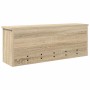 Perchero de pared con estante Roble Sonoma 80 x 20 x 30 cm
