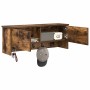 Perchero de pared con estante Roble ahumado 80 x 20 x 30 cm