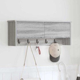 Perchero de pared con estante Gris sonoma 80 x 20 x 30 cm en Estantes y estanterías | Comprar online en Foro24