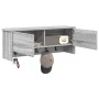 Perchero de pared con estante Gris sonoma 80 x 20 x 30 cm
