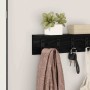 Perchero de pared con estante Roble negro 40 x 10.5 x 10.5 cm