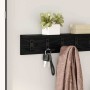Perchero de pared con estante Roble negro 60 x 10.5 x 10.5 cm
