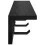 Perchero de pared con estante Roble negro 60 x 10.5 x 10.5 cm