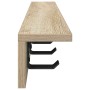 Perchero de pared con estante Roble Sonoma 60 x 10.5 x 10.5 cm