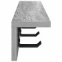 Perchero de pared con estante Gris sonoma 60 x 10.5 x 10.5 cm