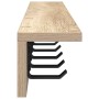 Perchero de pared con estante Roble Sonoma 80 x 10.5 x 10.5 cm