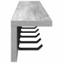 Perchero de pared con estante Gris sonoma 80 x 10.5 x 10.5 cm