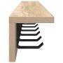 Perchero de pared con estante Roble Sonoma 100 x 10.5 x 10.5 cm