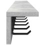 Perchero de pared Gris hormigón 100 x 10.5 x 10.5 cm