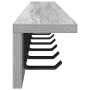 Perchero de pared con estante Gris sonoma 100 x 10.5 x 10.5 cm