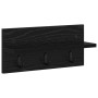 Perchero de pared con estante Roble negro 40 x 10.5 x 18 cm